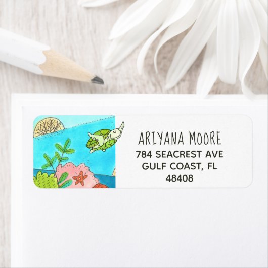 Kutschildpad voor Zeeen Etiket (Insitu)