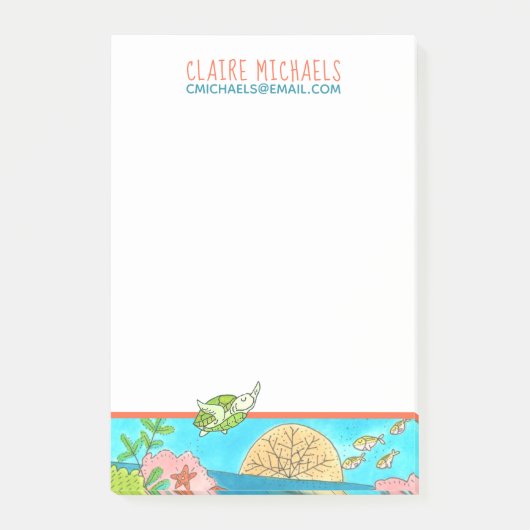 Kutschildpad voor Zeeen Post-it® Notes (Voorkant)