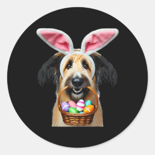 Kutse Konijnenoren Berger Picard Hond Pasen Eieren Ronde Sticker