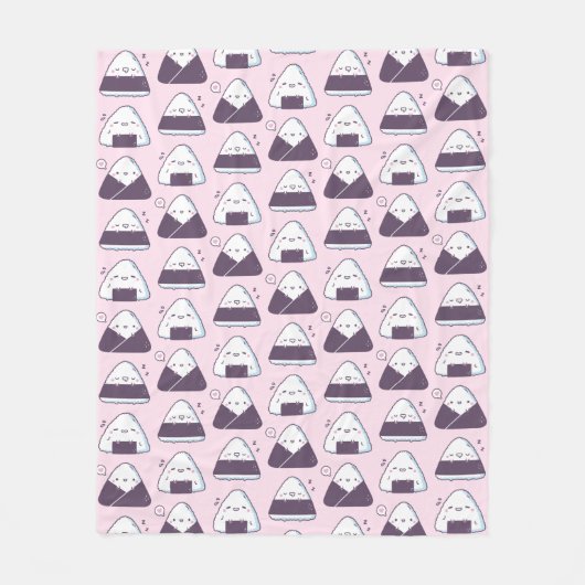 Kutsen van het Japanse voedselpakket Onigiri Rice  Fleece Deken (Voorkant)