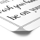 Kutspoelherinneringen Was handen Onderliggend badk Poster (Hoek)