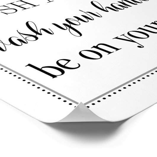 Kutspoelherinneringen Was handen Onderliggend badk Poster (Hoek)