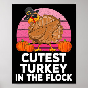 Kutst Turkije in het koppel Thanksgiving Retro Her Poster