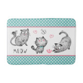 Kutstaafjes, botervliegen, harten, pooldots badmat (Voorkant)