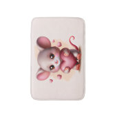 Kutste Baby muis met het hart van de Valentijns Badmat (Voorkant Verticaal)