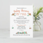 Kutste Baby shower per post Kaart (Staand voorkant)