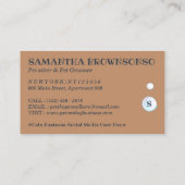 Kutste honden katten Sitter Groom PetCare Bathing Visitekaartje (Achterkant)