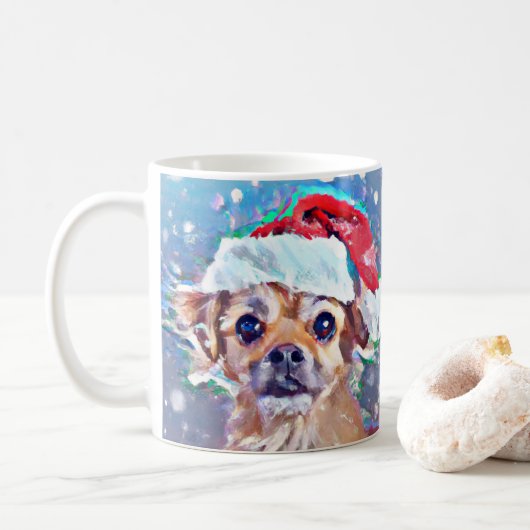 Kutste kersthondje ooit! koffiemok (Met donut)