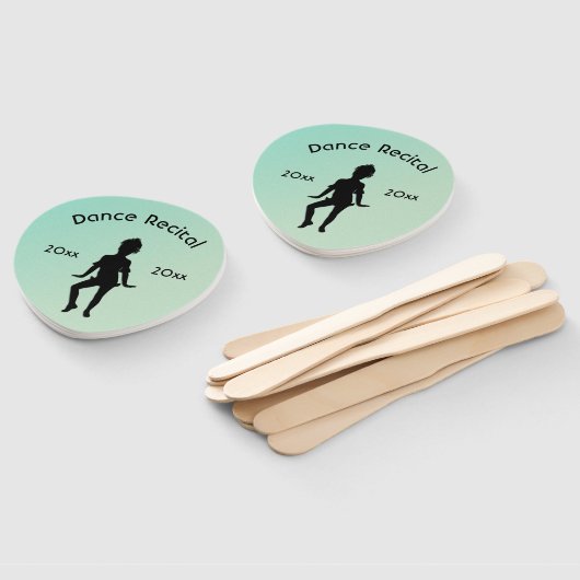 Kutste kleine danserstekst handwaaier (Niet-gemonteerd)