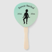 Kutste kleine danserstekst handwaaier (Achterkant)