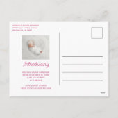 Kutste kleine sneeuwvlokfoto-aankondiging feestdagenkaart (Achterkant)