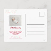 Kutste kleine sneeuwvlokfoto-aankondiging feestdagenkaart (Achterkant)