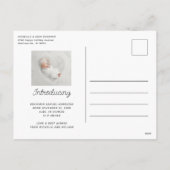 Kutste kleine sneeuwvlokfoto-aankondiging feestdagenkaart (Achterkant)