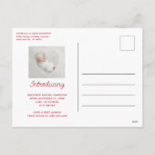 Kutste kleine sneeuwvlokfoto-aankondiging feestdagenkaart (Achterkant)