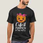 Kutste pompoen in de flacon Halloween Thanksgivin T-shirt (Voorkant)