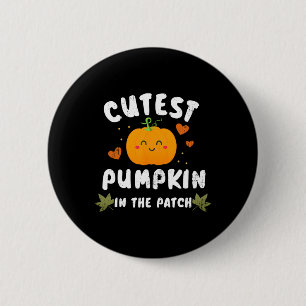 Kutste pompoen in de Herfst van de pleister Ronde Button 5,7 Cm