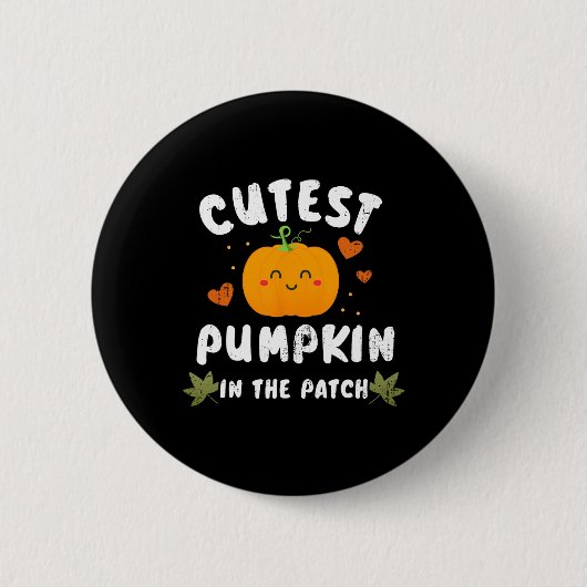 Kutste pompoen in de Herfst van de pleister Ronde Button 5,7 Cm (Voorkant)
