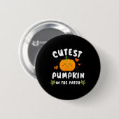Kutste pompoen in de Herfst van de pleister Ronde Button 5,7 Cm (Voorkant /achterkant)