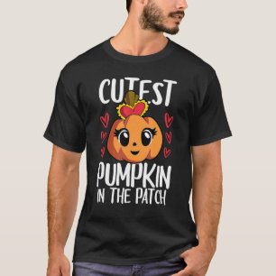 Kutste pompoen in het Kind van de pleister hallowe T-shirt