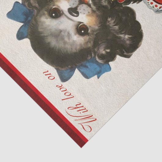 Kutste Valentijnse Puppy Ever!! tissue papier (Detail)