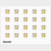 KUTTE KIP BANANA! RONDE STICKER (Vel)