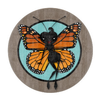 KUTTE MAARCH BUTTERFLY ROND CUTTING BOARD SNIJPLANK