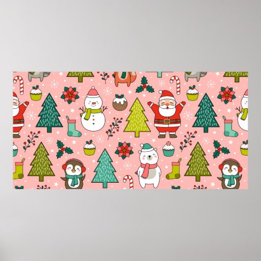 Kuttekenfilm, pijnbomen en kerst e poster (Voorkant)