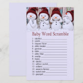 Kuttelekker Kerstmis Sneeuwman Baby anagram spel (Voorkant / Achterkant)