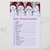 Kuttelekker Kerstmis Sneeuwman Baby anagram spel (Voorkant)