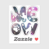 Kuttemaafjes met kat en kattenverf sticker (Vel)