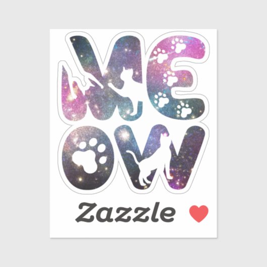 Kuttemaafjes met kat en kattenverf sticker (Vel)