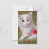 Kutten en rozen kinder valentijn notitiekaartje (Voorkant)