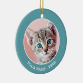 Kutten met blauwe ogen. keramisch ornament (Rechts)