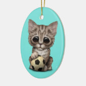 Kutten met Football Voetbal Keramisch Ornament (Links)