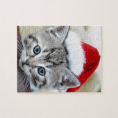Kutten met kerstpet legpuzzel (Horizontaal)