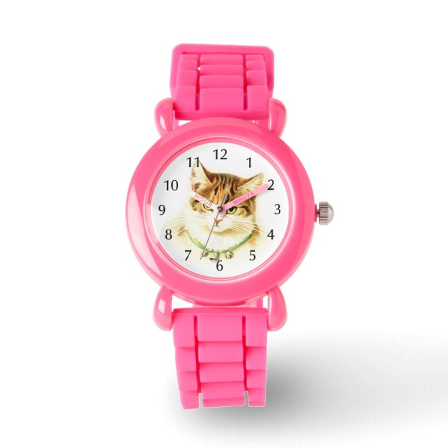 Kutten met riemen op ketting - voor kattenliefhebb horloge (Voorkant)