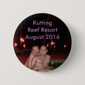 Kutting Reef Resort augustus 2016 Ronde Button 5,7 Cm