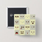 Kutvlak Vierkante Button 5,1 Cm (Voorkant /achterkant)