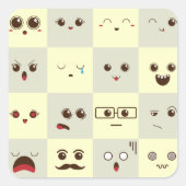 Kutvlak Vierkante Sticker (Voorkant)