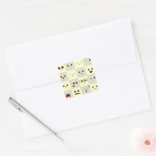 Kutvlak Vierkante Sticker (Envelop)