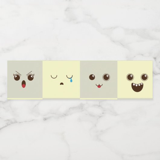 Kutvlak Waterfles Etiket (Enkel label)