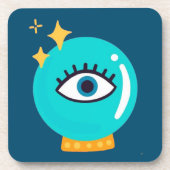 Kutvreemde magische kristaloog bier onderzetter (Voorkant)