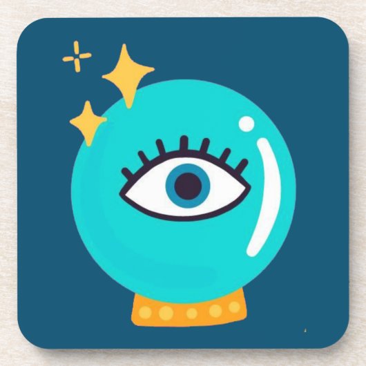 Kutvreemde magische kristaloog bier onderzetter (Voorkant)