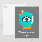 Kutvreemde magische kristaloog briefkaart (Voorkant / Achterkant)