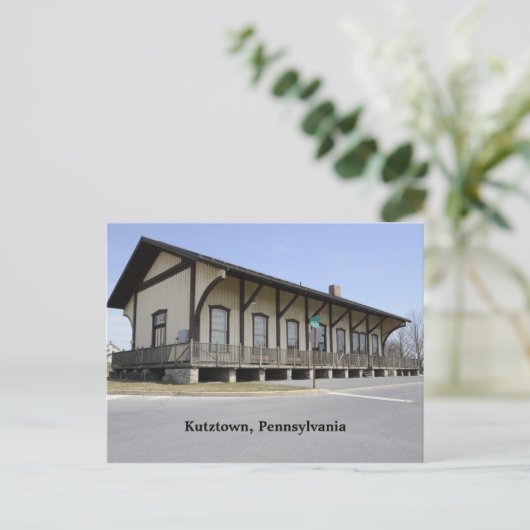 Kutztown treinstation briefkaart (Staand voorkant)