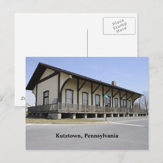 Kutztown treinstation briefkaart (Voorkant / Achterkant)