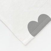 Kutzwart en wit hart fleece deken (Hoek)