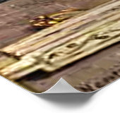 kutzwart en witte kat met Kittens Poster (Hoek)