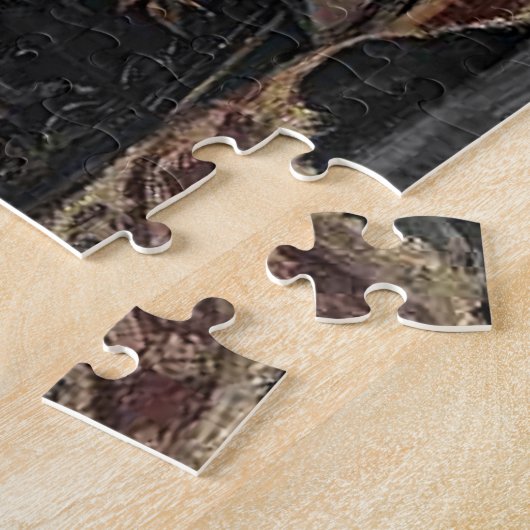  kutzwart en witte kat met Kittens-stijgen Legpuzzel (Zijkant)