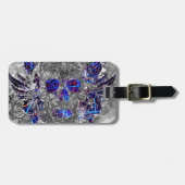 Kutzwart wit kleurig neonschedelbedekking bagagelabel (Voorkant horizontaal)